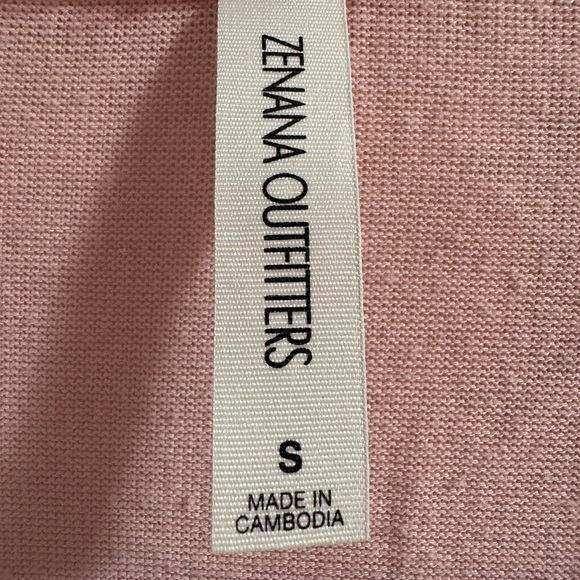 Pink Button-Front Women's Sweater - Picture 4 of 5